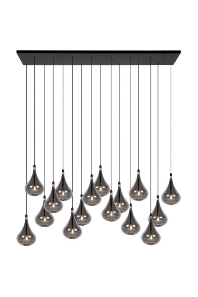 Lampa wisząca czarna TEARS 16xG4x1,5W wym: 154x102x23 cm Lucide 841559