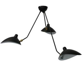 LAMPA WISZĄCA czarna trójramienna CRANE-3P 188282