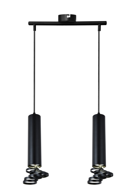 Lampa wisząca czarna Tuba 2xGU10x50W wym: 100x6x6 cm Candellux 924015