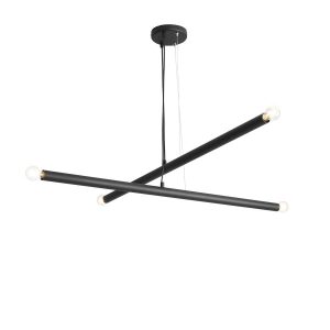 Lampa wisząca czarna Tubo 4xE14x40W wym: 105x100x25 cm Aldex 854536 Lampa wisząca czarna Tubo 4xE14x40W wym: 105x100x25 cm Aldex 854536