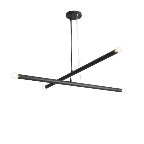 Lampa wisząca czarna Tubo 4xE14x40W wym: 105x100x25 cm Aldex 854536