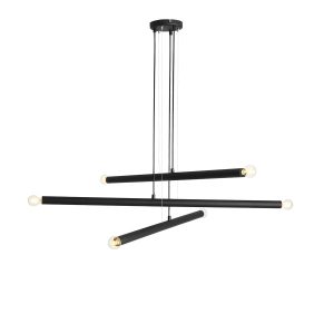 Lampa wisząca czarna Tubo 6xE14x40W wym: 105x100x25 cm Aldex 854525 Lampa wisząca czarna Tubo 6xE14x40W wym: 105x100x25 cm Aldex 854525