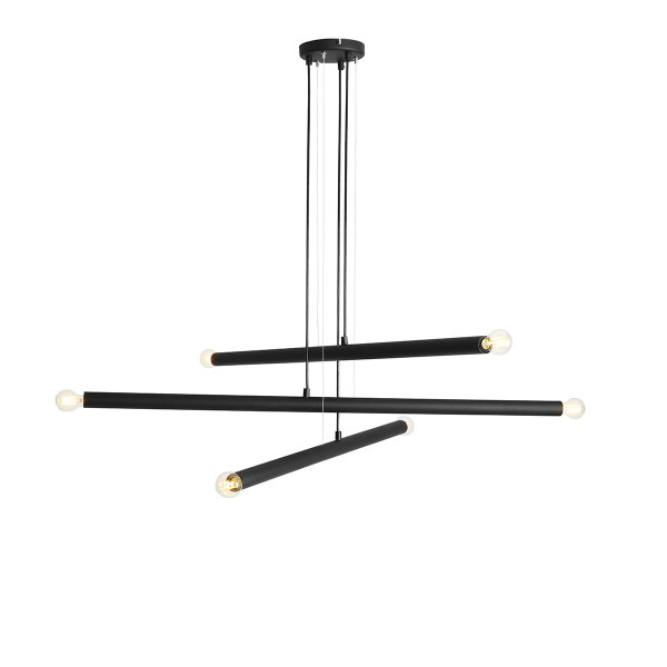 Lampa wisząca czarna Tubo 6xE14x40W wym: 105x100x25 cm Aldex 854525