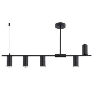 Lampa wisząca czarna URANOS 5xGU10x10W wym: 43x85x10 cm Alfa 836447 Lampa wisząca czarna URANOS 5xGU10x10W wym: 43x85x10 cm Alfa 836447