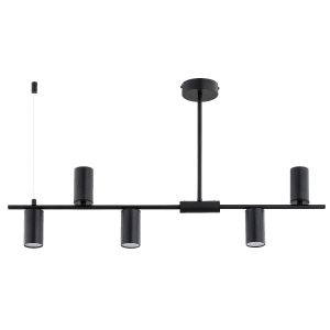 Lampa wisząca czarna URANOS 5xGU10x15W wym: 43x85x10 cm Alfa 836240 Lampa wisząca czarna URANOS 5xGU10x15W wym: 43x85x10 cm Alfa 836240