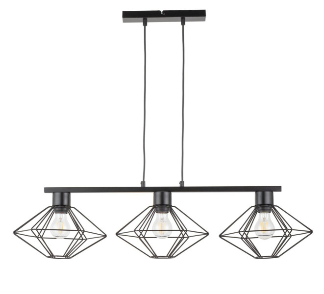 Lampa wisząca czarna Vario 3xE27x15W wym: 80x87x28 cm Sigma Lighting 836469