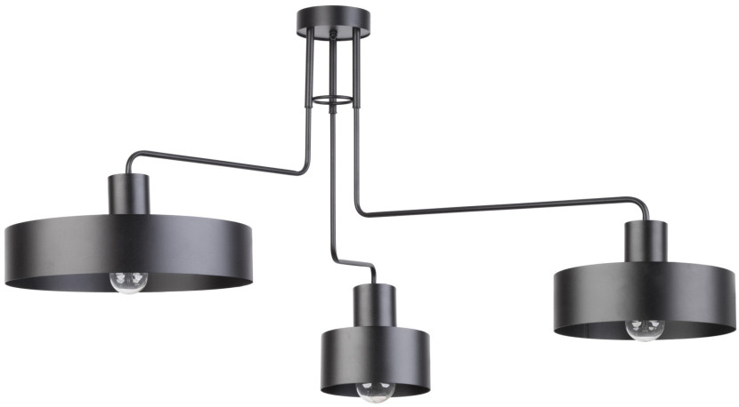 Lampa wisząca czarna Vasco 3xE27x15W wym: 62x93x35 cm Sigma Lighting 836265