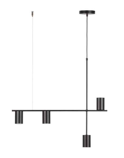 Lampa wisząca czarna Vendo 4xGU10x12W wym: 110x70x12 cm Sigma Lighting 836235
