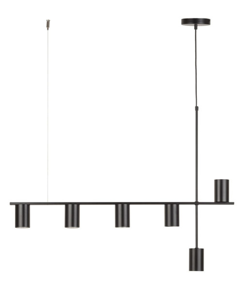 Lampa wisząca czarna Vendo 6xGU10x12W wym: 110x90x12 cm Sigma Lighting 836342