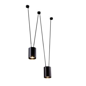 Lampa wisząca czarna VIWIN 2xGU10x18W wym: 110x200x12 cm Dohar 846639 Lampa wisząca czarna VIWIN 2xGU10x18W wym: 110x200x12 cm Dohar 846639