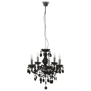 Lampa wisząca czarna Whiz 5xE14x40W wym: 113x48x48 cm Italux 854197 Lampa wisząca czarna Whiz 5xE14x40W wym: 113x48x48 cm Italux 854197