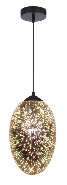Lampa wisząca czarna-wielokolorowy GALACTIC 1xE27x60W Candellux 924126