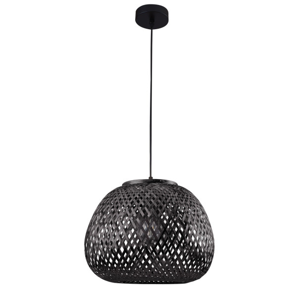 Lampa wisząca czarna ZANZIBAR 1xE27x20W wym: 120x35x35 cm Polux 846528