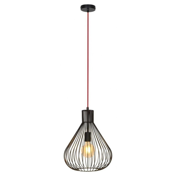 Lampa wisząca czarna Zille 1xE27x40W wym: 190x30,5x30,5 cm Rabalux 959175