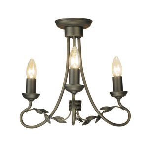Lampa wisząca czarna-złota patyna Olivia 3xE14x60W Elstead 847362