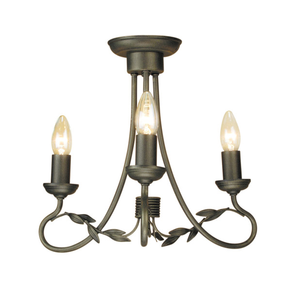 Lampa wisząca czarna-złota patyna Olivia 3xE14x60W Elstead 847362