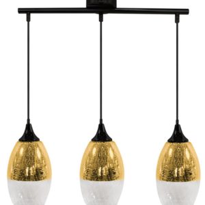Lampa wisząca czarna-złoto CELIA 3xE27x60W wym: 125x60x16 cm Candellux 856054