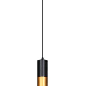 Lampa wisząca czarna-złoto tuba 1xGU10x15W wym: 100×5,8×5,8 cm Candellux 924502