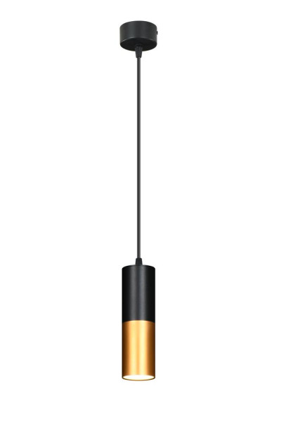 Lampa wisząca czarna-złoto tuba 1xGU10x15W wym: 100x5,8x5,8 cm Candellux 924502
