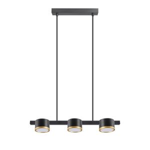 Lampa wisząca czarna-czarna-złoty oksydowany MIRELLA 3xGX53x6W Polux 845203 Lampa wisząca czarna-czarna-złoty oksydowany MIRELLA 3xGX53x6W Polux 845203