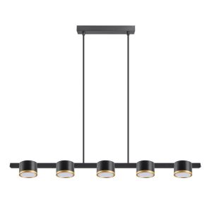 Lampa wisząca czarna-czarna-złoty oksydowany MIRELLA 5xGX53x6W Polux 846323 Lampa wisząca czarna-czarna-złoty oksydowany MIRELLA 5xGX53x6W Polux 846323