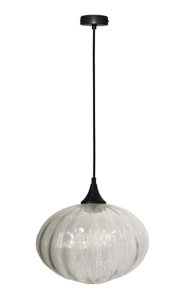 Lampa wisząca czarno-bezbarwny EXETER 1xE27x40W Candellux 924071