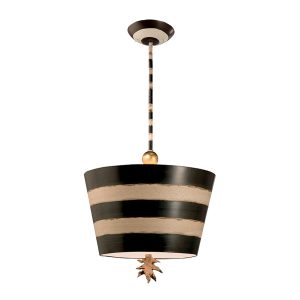 Lampa wisząca czarno-beżowa-złota South Beach 1xE27x60W Flambeau 850988