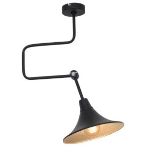 Lampa wisząca czarno-biała ANTIKA 1xE27x60W wym: 57x38x25 cm Aldex 852312