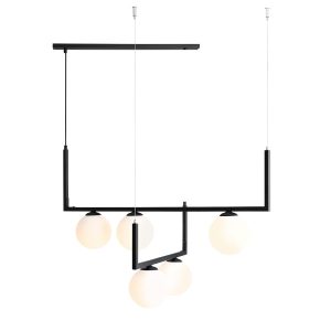 Lampa wisząca czarno-biała ARTEMERE BLACK 5xE14x40W wym: 120x89x60 cm Aldex 860974