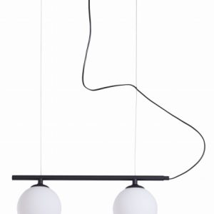 Lampa wisząca czarno-biała Beryl 2xE14x40W wym: 90x50x14 cm Aldex 854162