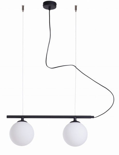 Lampa wisząca czarno-biała Beryl 2xE14x40W wym: 90x50x14 cm Aldex 854162