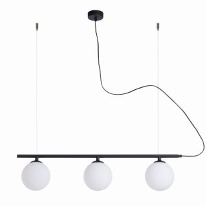 Lampa wisząca czarno-biała Beryl 3xE14x40W wym: 90x83x14 cm Aldex 854481
