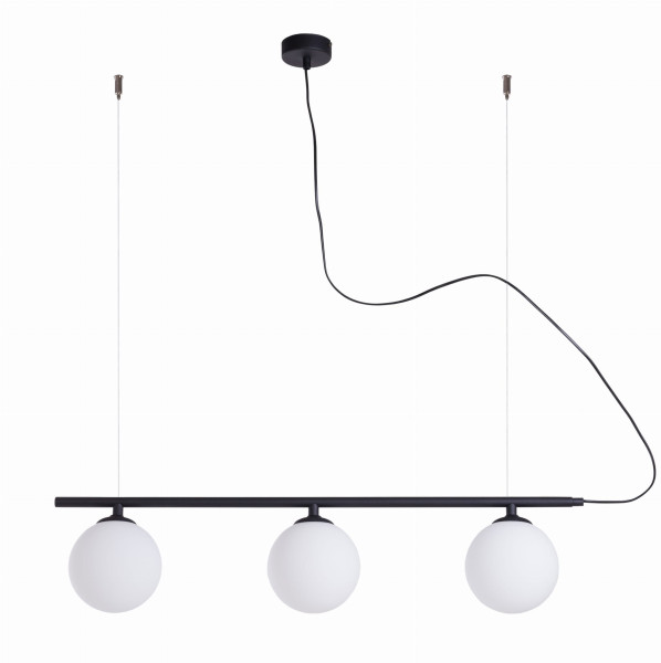 Lampa wisząca czarno-biała Beryl 3xE14x40W wym: 90x83x14 cm Aldex 854481