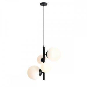 Lampa wisząca czarno-biała Bloom 4xE14x15W wym: 120x46x46 cm Aldex 852224