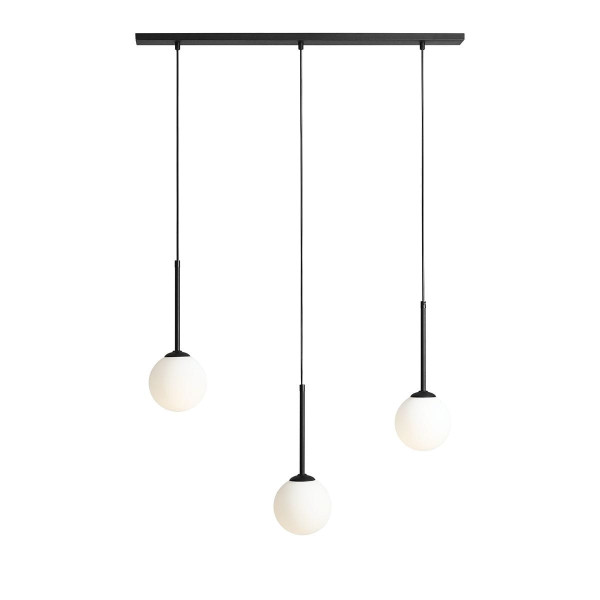 Lampa wisząca czarno-biała Bosso 3xE14x10W wym: 120x80x14 cm Aldex 852604