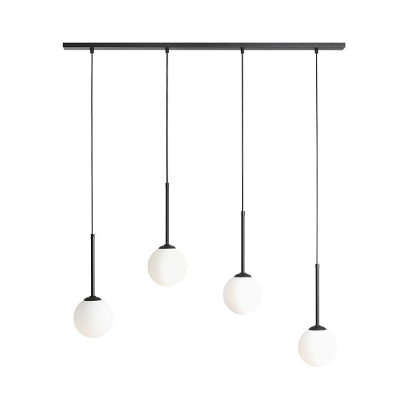 Lampa wisząca czarno-biała Bosso 4xE14x10W wym: 120x100x14 cm Aldex 852659