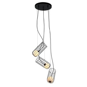 Lampa wisząca czarno-biała Coco 3xG9x25W wym: 104x30x30 cm Italux 858251 Lampa wisząca czarno-biała Coco 3xG9x25W wym: 104x30x30 cm Italux 858251