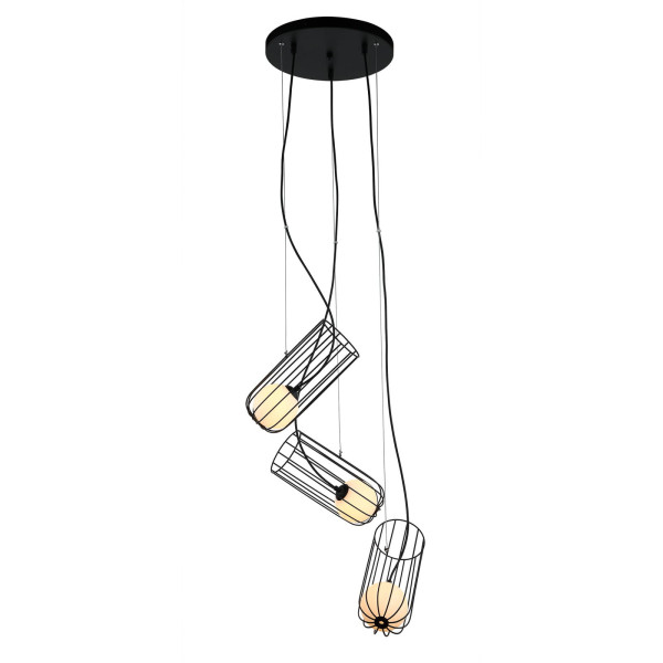 Lampa wisząca czarno-biała Coco 3xG9x25W wym: 104x30x30 cm Italux 858251