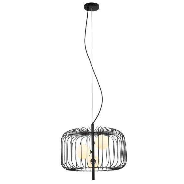 Lampa wisząca czarno-biała Daren 3xG9x25W wym: 113x43x43 cm Italux 860116