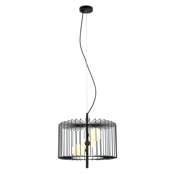 Lampa wisząca czarno-biała Daren 3xG9x25W wym: 113x45x45 cm Italux 859982