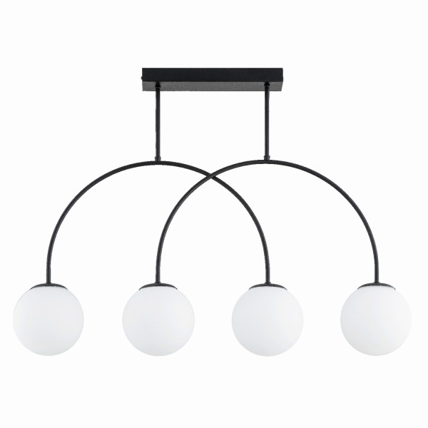 Lampa wisząca czarno-biała DILAR 4xE14x10W wym: 55x15x85 cm Alfa 837916
