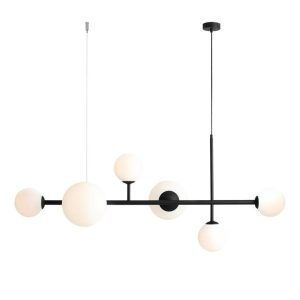 Lampa wisząca czarno-biała Dione 6xE14x15W wym: 110x130x62 cm Aldex 852349 Lampa wisząca czarno-biała Dione 6xE14x15W wym: 110x130x62 cm Aldex 852349