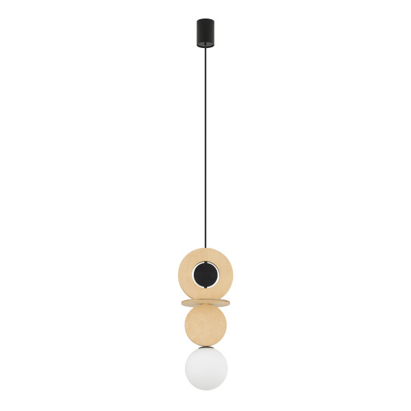 Lampa wisząca czarno-biała DROPS WOOD A 1xG9x12W Nowodvorski 846046