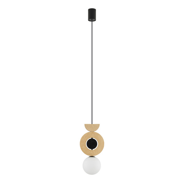 Lampa wisząca czarno-biała DROPS WOOD B 1xG9x12W Nowodvorski 854285