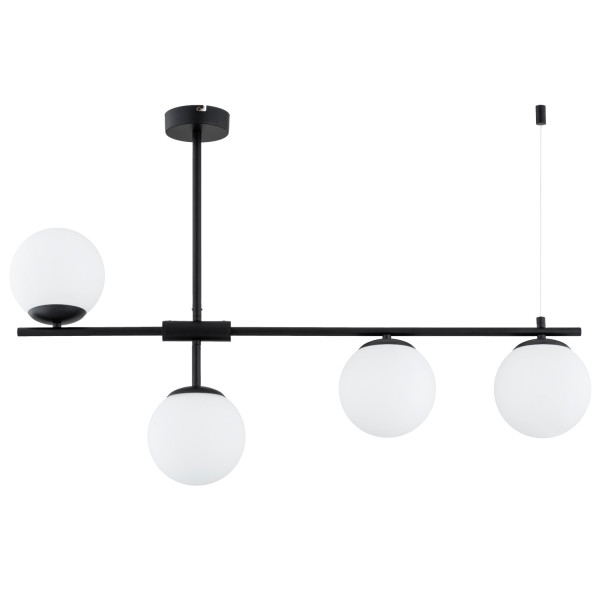 Lampa wisząca czarno-biała FORT 4xE14x10W wym: 60x15x88 cm Alfa 841842