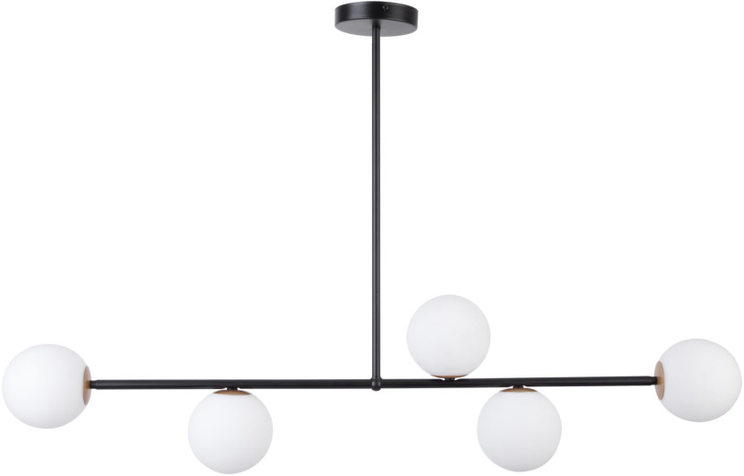 Lampa wisząca czarno-biała Gama 5xG9x12W wym: 68x106x12 cm Sigma Lighting 838044