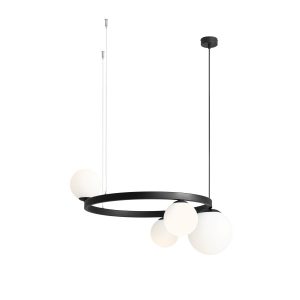 Lampa wisząca czarno-biała Garda 4xE14x15W wym: 120x73x64 cm Aldex 857789 Lampa wisząca czarno-biała Garda 4xE14x15W wym: 120x73x64 cm Aldex 857789