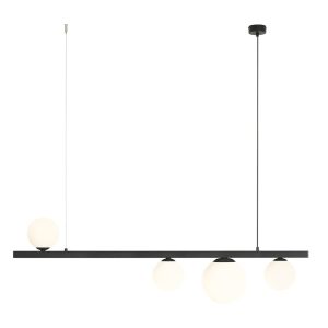 Lampa wisząca czarno-biała Garda 4xE14x15W wym: 170x131x20 cm Aldex 856489 Lampa wisząca czarno-biała Garda 4xE14x15W wym: 170x131x20 cm Aldex 856489