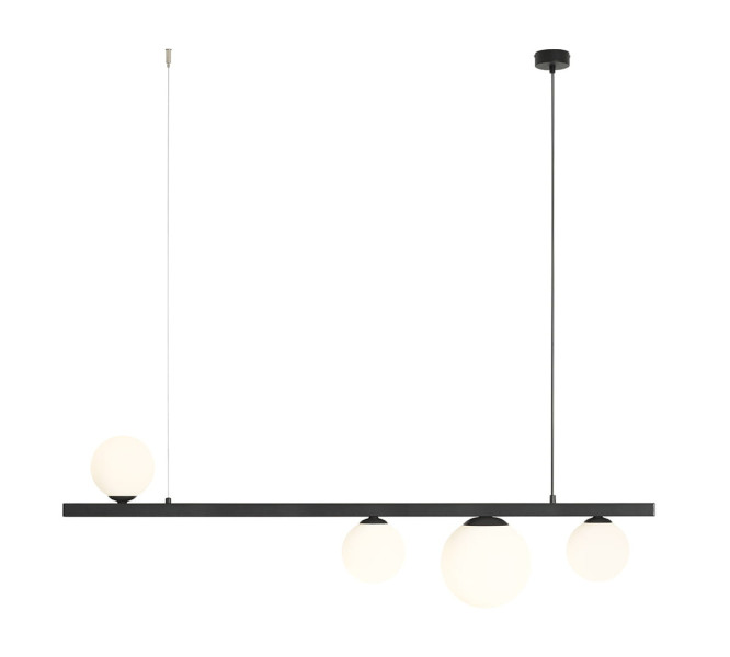Lampa wisząca czarno-biała Garda 4xE14x15W wym: 170x131x20 cm Aldex 856489