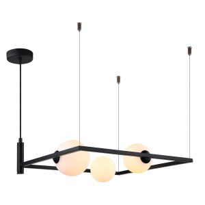 Lampa wisząca czarno-biała Gareth 3xG9x25W wym: 90x49x49 cm Italux 861036 Lampa wisząca czarno-biała Gareth 3xG9x25W wym: 90x49x49 cm Italux 861036